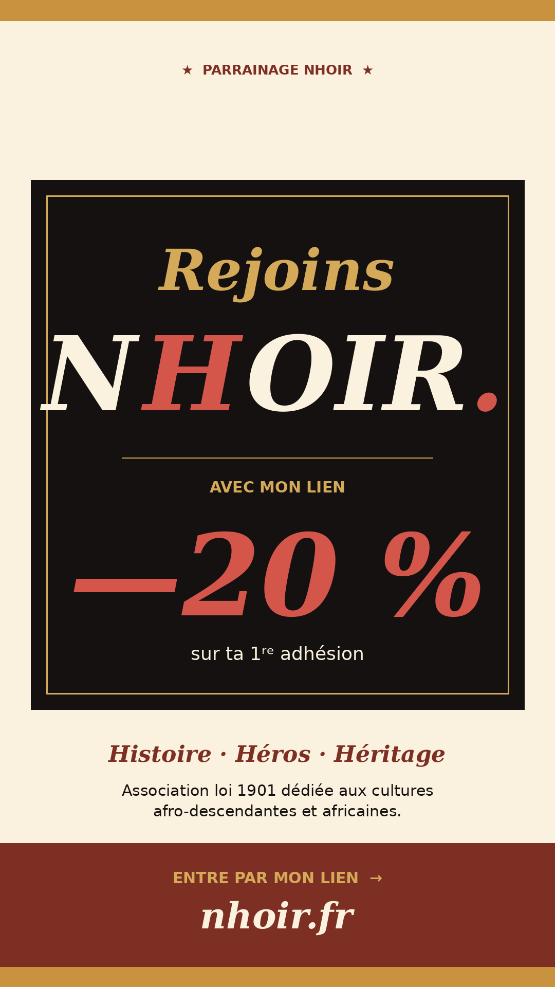 Visuel story Instagram/TikTok 1080×1920 pour le parrainage NHOIR